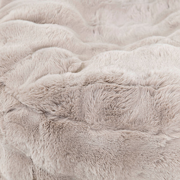 Rund Puf - Imiteret Pels Bubble Mink Fabric Close-up Image