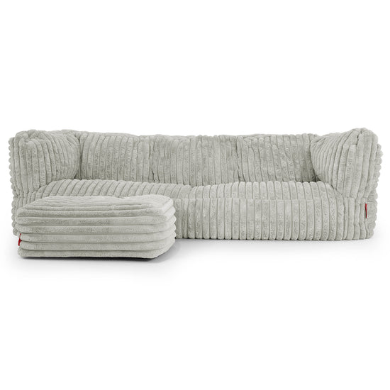 Albert Sækkestol Sofa 3 pers - Ultraplysfløjl Salviegrøn 02