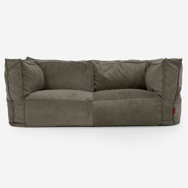 Albert Sækkestol Sofa 2 pers - Babyfløjl Olivengrøn 01