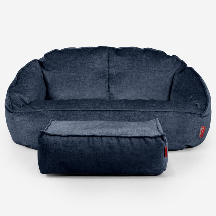 Bubble-sækkesofa - Chenille Navy 02