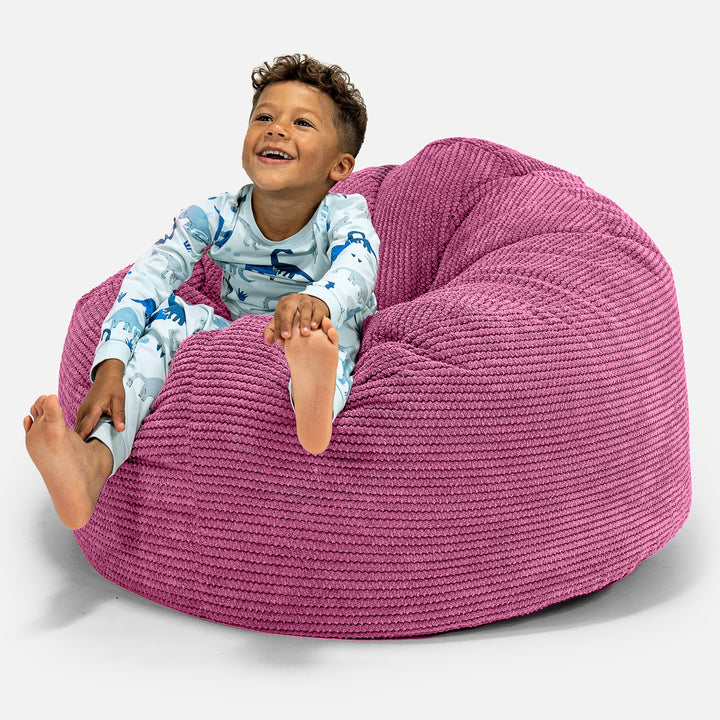 Snuggle Kæmpe Sækkestol til Børn 3-8 år - Pom Pom Pink 01