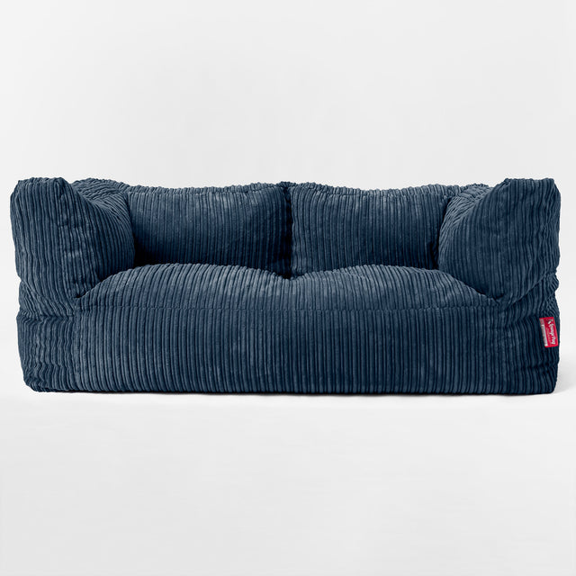 Albert Sækkestol Sofa 2 pers - Klassisk Jernbanefløjl Navy 01