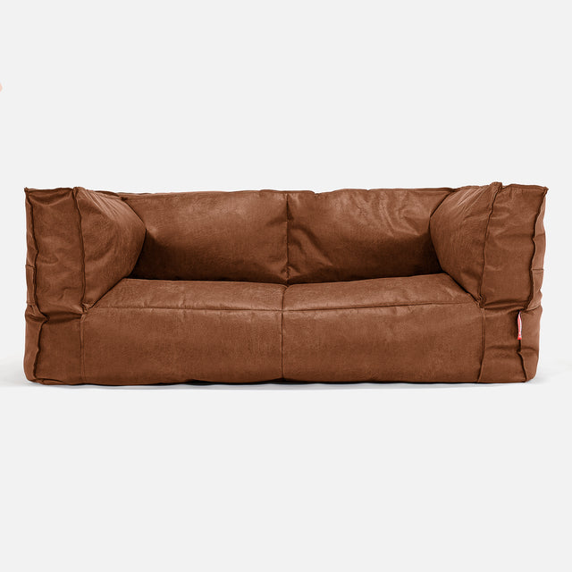 Albert Sækkestol Sofa 2 pers - Nødstedte Læder Karamel 01