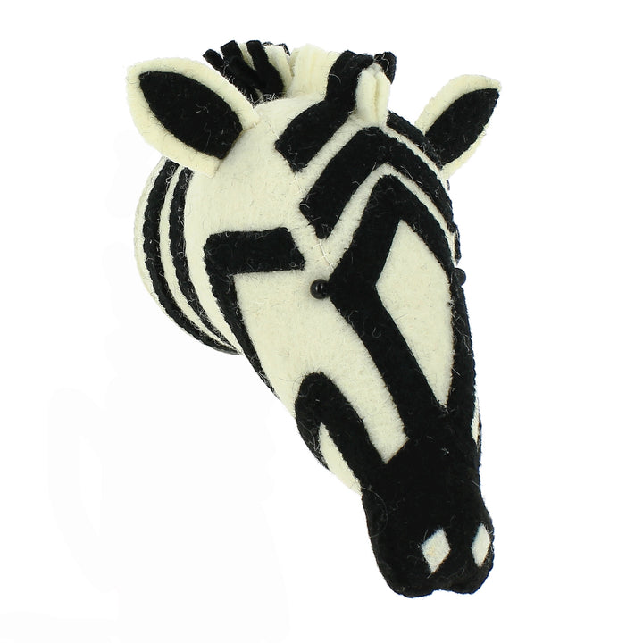 Mini Dyrehoved til Væg - Zebra 01